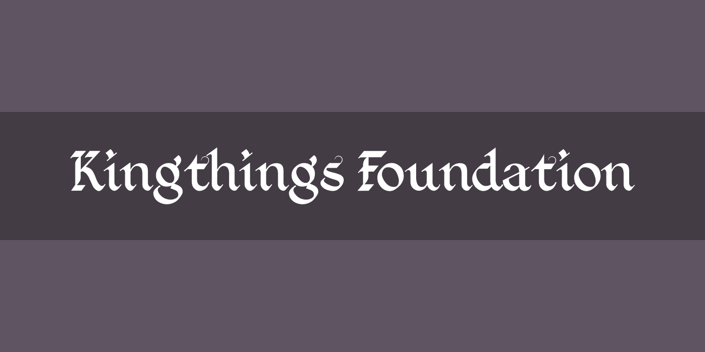 Czcionka Kingthings Foundation